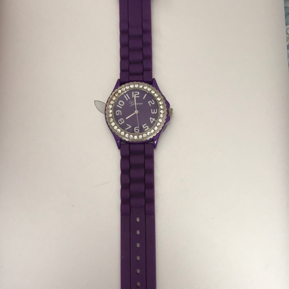 purple Geneva watch